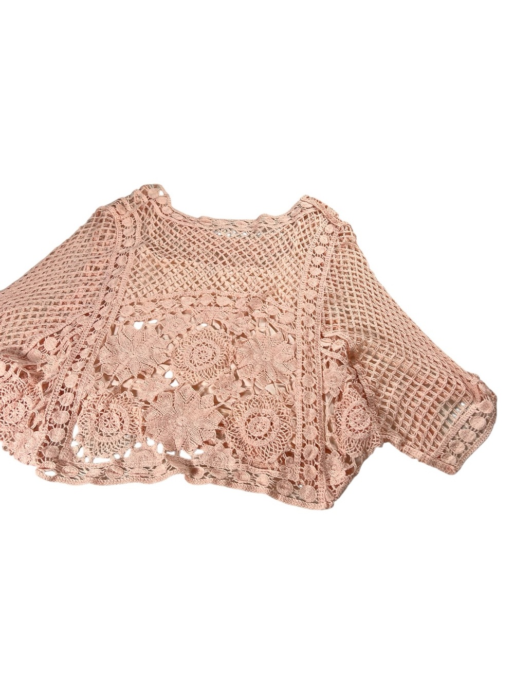 Sundance Crochet Lace Pullover Oversized Top Size XL - Picture 2 of 16